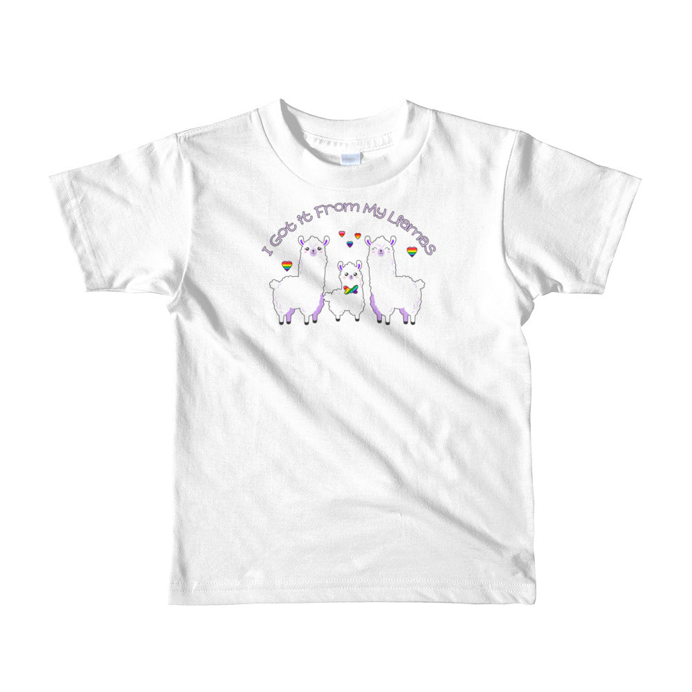 "I Got it From My Llamas" Short Sleeve Kids T-shirt (Bowtie)