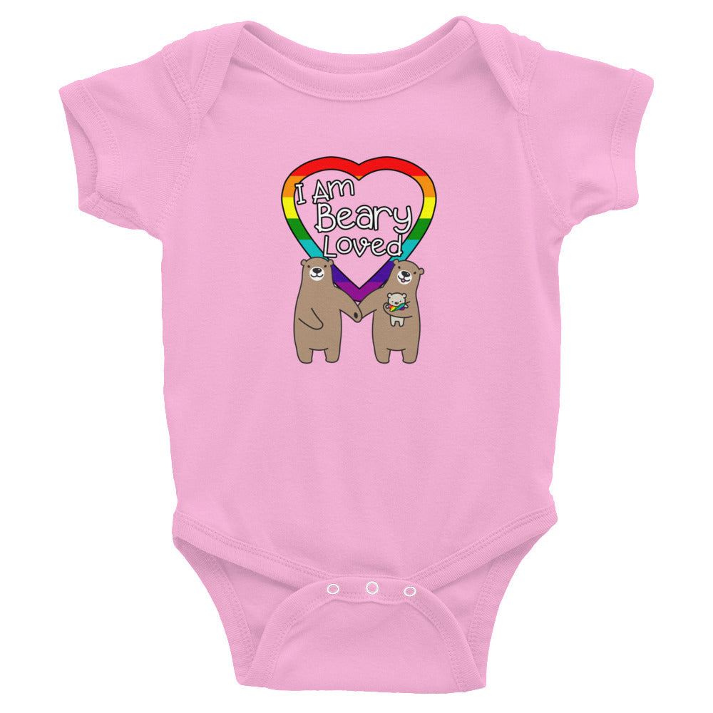 "I Am Beary Loved" LGBTQ+ Inclusive Family Infant Bodysuit (Bowtie)