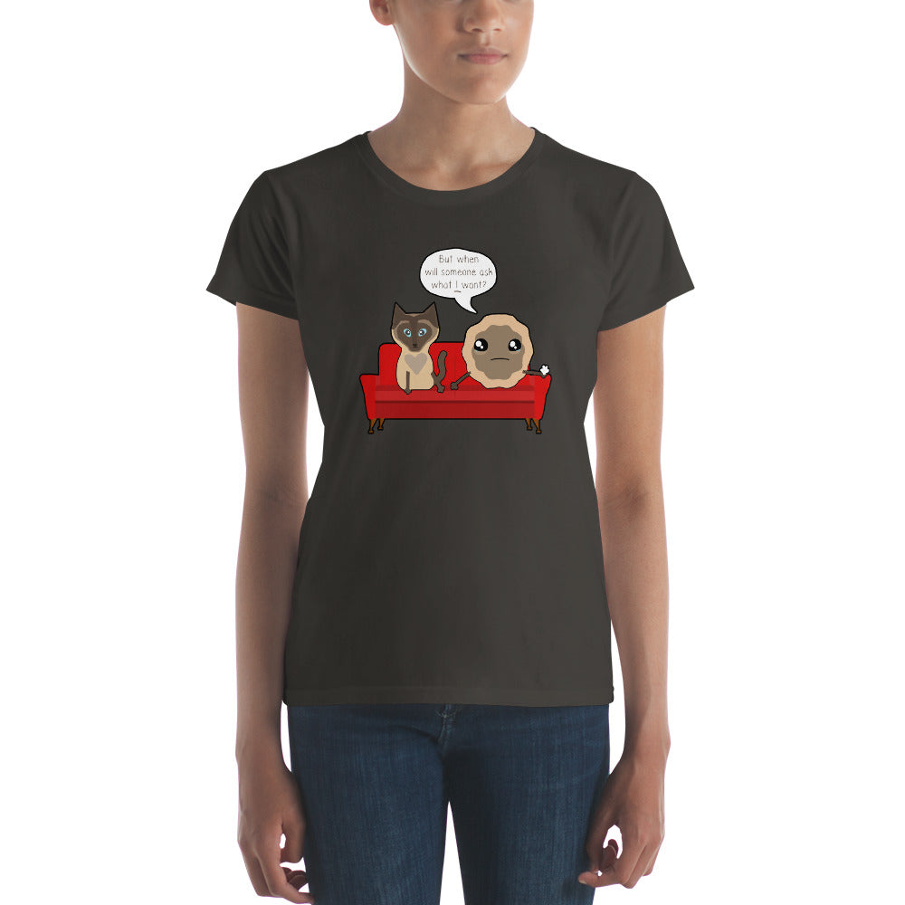 Elvis, Want a Cookie? My Favorite Murder Therapy Women's Short Sleeve T-shirt