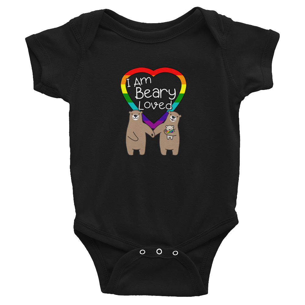 "I Am Beary Loved" LGBTQ+ Inclusive Family Infant Bodysuit (Bowtie)